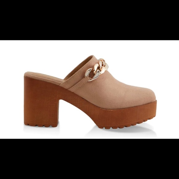 Chain Platform clog wedges - Mauve S - Picture 2 of 8